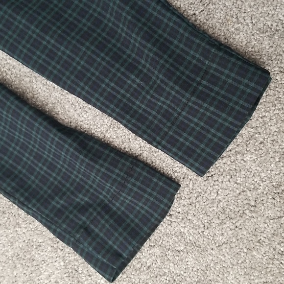#R - Hollister Women Ultra High Rise Plaid Pants Blue Green Black Size S - Picture 8 of 11